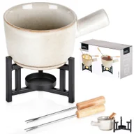 Zestawy do fondue - ZESTAW DO FONDUE PORCELANOWY KUBEK 450 ML 4 ELEMENTY EXCELLENT HOUSEWARE 259693 - miniaturka - grafika 1