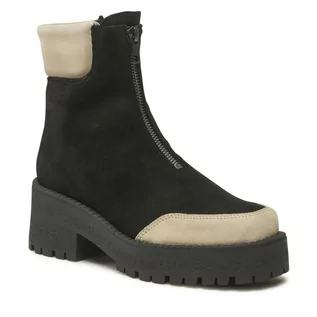 Botki damskie - Botki VERO MODA - Vmelly Leather Boot 10274886 black - grafika 1