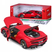 Samochody i pojazdy dla dzieci - Ferrari 296 GTB 1:18 Bburago 18-16018 CZERWONY WŁOSKI SAMOCHÓD - miniaturka - grafika 1