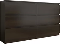 Komody - Nowoczesna KOMODA 140CM SZAFKA 6 SZUFLAD Wenge PL - miniaturka - grafika 1