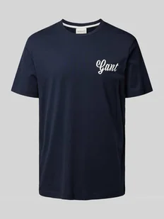 T-shirt z nadrukiem z logo - Koszulki męskie - miniaturka - grafika 1