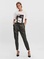 Spodnie damskie - Vero Moda Spodnie w kolorze khaki - miniaturka - grafika 1