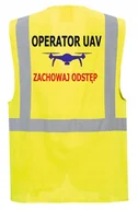 Odzież robocza - Kamizelka odblaskowa OPERATOR UAV - kieszenie, nadruk, rozmiar XL - miniaturka - grafika 1