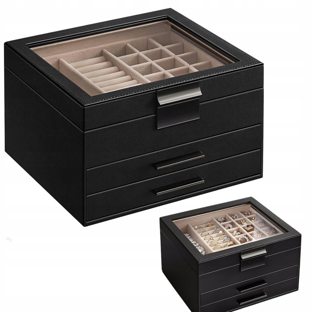 ORGANIZER NA BIŻUTERIĘ SZKATUŁKA PUDEŁKO DO PRZECHOWYWANIA BIŻUTERII