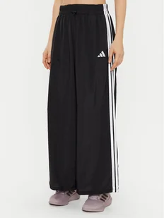 adidas Spodnie dresowe Essentials 3-Stripes JE1306 Czarny Loose Fit - Spodnie sportowe damskie - miniaturka - grafika 1