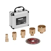 Zestawy elektronarzędzi - MSW Zestaw otwornic diamentowych do szlifierek kątowych 20/35/40/50/68 mm tarcza diamentowa 115 mm - Wiertnice - miniaturka - grafika 1