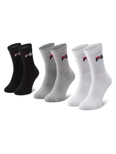Fila Zestaw 3 par wysokich skarpet unisex F9505 Szary - Skarpetki męskie - miniaturka - grafika 1