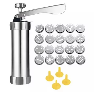 Maszynka Do Ciastek Ciasteczek 20 Wzorów Stal Nierdzewna - Pozostałe akcesoria kuchenne - miniaturka - grafika 1