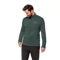 Kurtki męskie - Męska kurtka polarowa Jack Wolfskin KOLBENBERG FZ M black olive - S - miniaturka - grafika 1