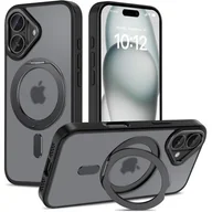 Etui i futerały do telefonów - Etui TECH-PROTECT MagRing MagSafe do Apple iPhone 16 Czarny Mat - miniaturka - grafika 1