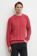 Swetry męskie - Pepe Jeans sweter bawełniany CAMDEM kolor czerwony lekki PM702455 - miniaturka - grafika 1