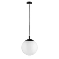 Lampy sufitowe - Kaspa Okrągły zwis sypialniany ALUR M 10735102 biała lampa wisząca hol - miniaturka - grafika 1