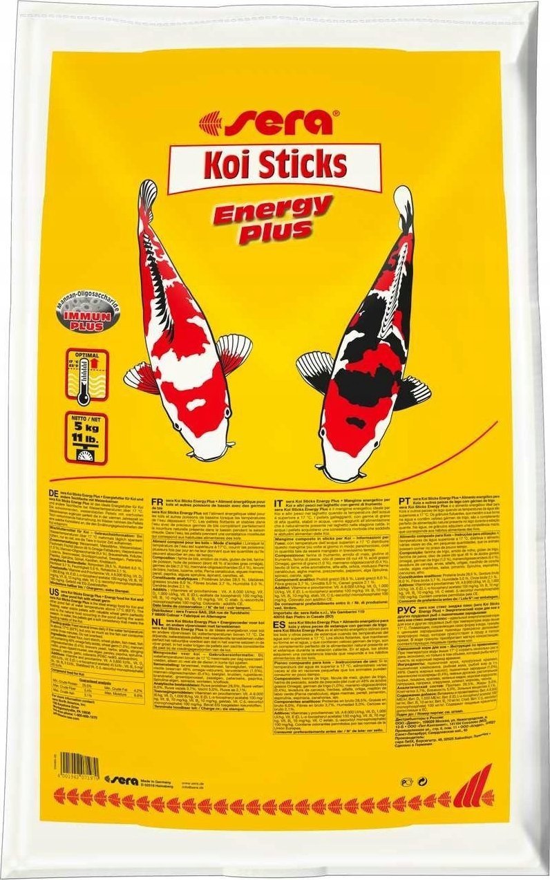 Sera Koi sticks energy plus 5 kg, granulat - pokarm energetyczny