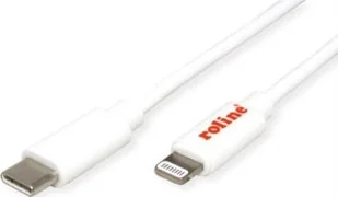 Kabel USB Roline USB-C - Lightning 1 m Biały 11.02.8335 - Kable USB - miniaturka - grafika 1