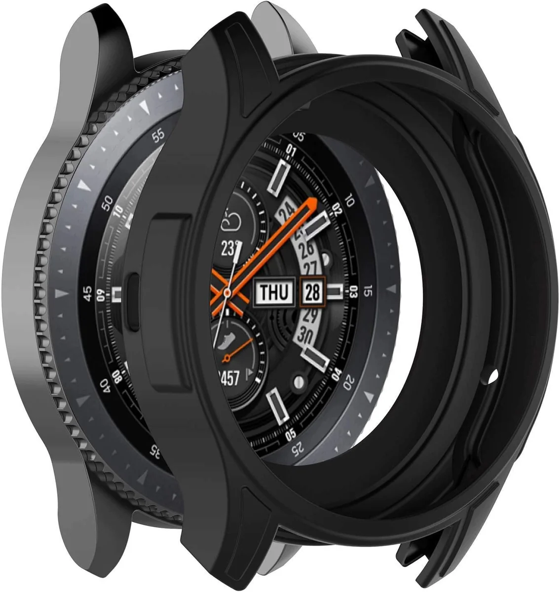 ETUI OCHRONNE 3 SZTUKI CZARNE ZAMIENNIK DO SAMSUNG GEAR S3 FRONTIER