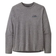 Koszulki sportowe męskie - Koszulka męska Patagonia M's L/S Cap Cool Daily Graphic Shirt Rozmiar: M / Kolor: szary - miniaturka - grafika 1