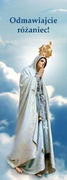 Baner na Różaniec "Odmawiajcie Różaniec!" 75x200cm - Ikony i obrazy sakralne Baner na Różaniec "Odmawiajcie Różaniec!" 75x200cm - Ikony i obrazy sakralne - miniaturka - grafika 1