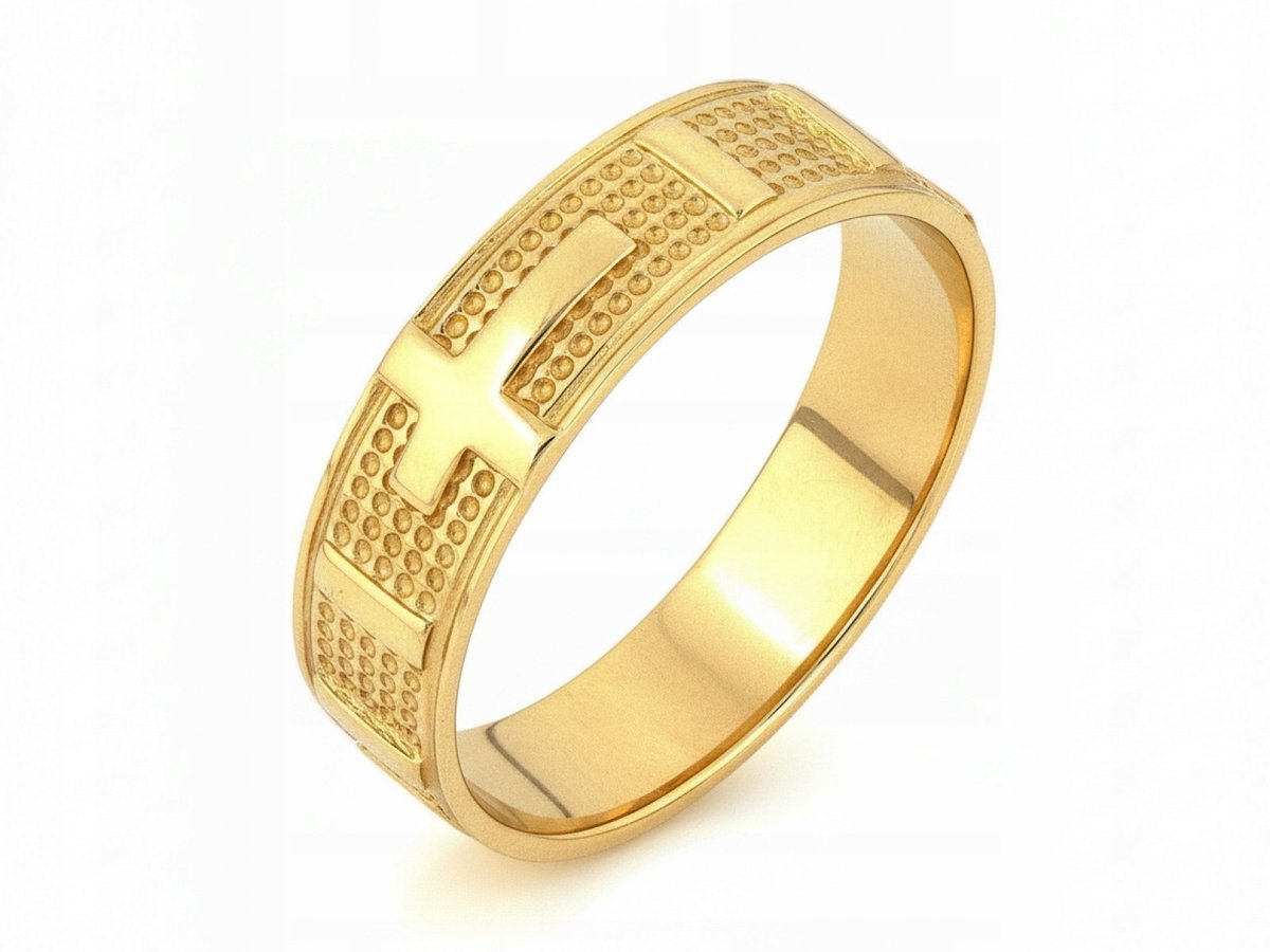 Kobiecy pierścionek złoto 585 modowy elegancki design