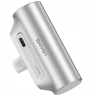 Powerbanki - Usams PB79 Mini Tail Plug Portable 3000mAh USB-C srebrny - miniaturka - grafika 1