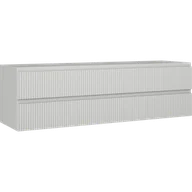 Szafki łazienkowe - Mexen Rivel szafka łazienkowa podumywalkowa 160 cm, 2 szuflady, ryflowana , szara mat - 91A20-16047-2-BFF62 - miniaturka - grafika 1