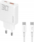 Ładowarki do telefonów - Ładowarka Dudao Ładowarka sieciowa GaN Dudao A30EUT 30W USB-A / USB-C + kabel USB-C - USB-C - biała - miniaturka - grafika 1