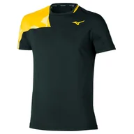 Koszulki sportowe męskie - Koszulka męska Mizuno Daybreakers Shadow SS Tee M Black Vibrant Yellow M - miniaturka - grafika 1