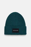 Czapki męskie - Tommy Hilfiger czapka z domieszką wełny kolor zielony  AM0AM12752 - miniaturka - grafika 1