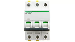 Schneider Electric Wyłącznik nadprądowy iC60N 3P D25 6kA A9F05325 - Bezpieczniki elektryczne - miniaturka - grafika 1