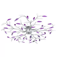 Lampy sufitowe - Vida Lampa sufitowa listki z kryształu akrylowego 5 żarówek E14 V-289240 - miniaturka - grafika 1