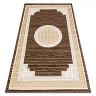Dywany - Dywan MEFE nowoczesny 9096 Ramka, grecki klucz - Strukturalny, dwa poziomy runa beż / brązowy, 120x170 cm - miniaturka - grafika 1