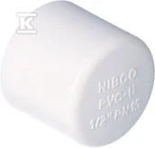 Łączniki, trójniki, kształtki - Nibco Zaślepka KW PVC-U 1/2" - miniaturka - grafika 1