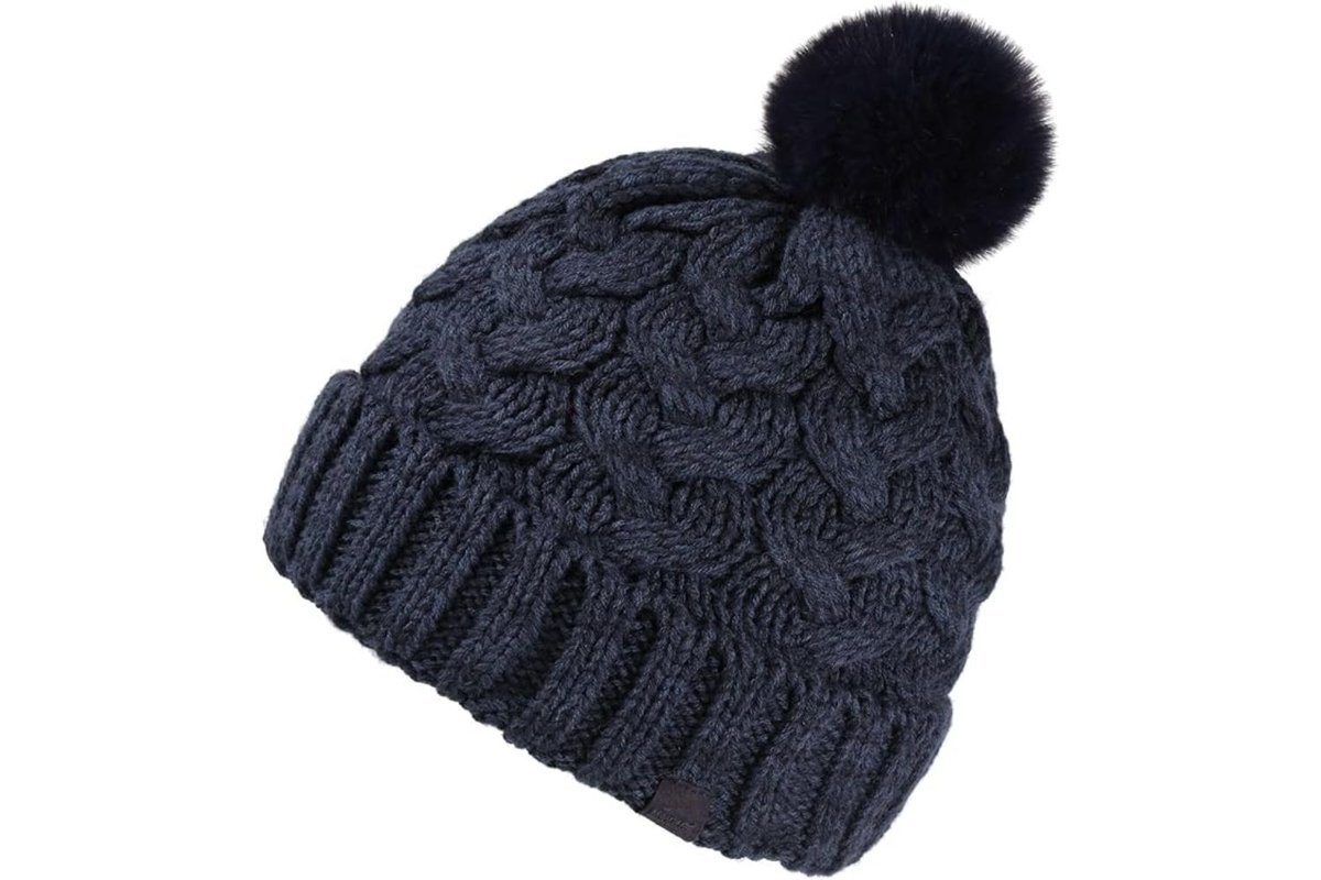 Czapka damska Regatta Lovella zimowa z pomponem granatowa