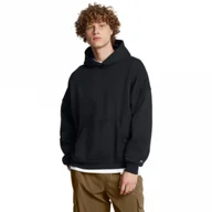 Bluzy sportowe męskie - Męska bluza dresowa nierozpinana z kapturem Under Armour UA Icon Fleece Os Hood - czarna - UNDER ARMOUR - miniaturka - grafika 1