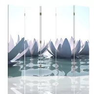 Parawany - Parawan pokojowy FEEBY, Lilia na wodzie, Dwustronny 180x170cm 5-częściowy - miniaturka - grafika 1