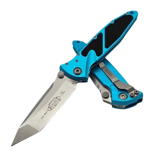 Nóż składany Microtech Socom Elite T/E Turquoise Aluminium, Stonewashed M390 by Tony Marfione (161-10TQ) - Noże - miniaturka - grafika 1