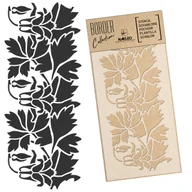 Szablony malarskie - szablon malarski border – bordiura // ORNAMENT SECESYJNY #4 - Rozmiar L (45x95 cm) - miniaturka - grafika 1