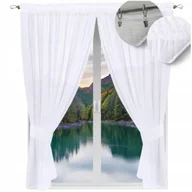 Firany - Firana gotowa balkon 240x300 firany gładkie łapacz firanki woal do salonu - miniaturka - grafika 1