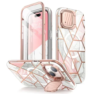 Supcase Cosmo Mag Magsafe iPhone 15 Marble - Etui i futerały do telefonów - miniaturka - grafika 1
