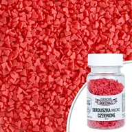Dodatki do ciast w proszku - Posypka cukrowa SERDUSZKA CZERWONE micro 4 mm Sweet Decor, 30 g - miniaturka - grafika 1