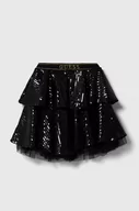 Sukienki i spódniczki dla dziewczynek - Guess spódnica dziecięca kolor czarny mini rozkloszowana - miniaturka - grafika 1
