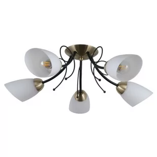Italux Lampa wisząca CRISTINA czarny mat śr 58 cm 5x40W E27 - Oprawy, klosze i abażury - miniaturka - grafika 1