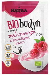 Budyń o smaku malinowym BIO 38 g Naura M00-D297-1092E - Szybkie dania obiadowe - miniaturka - grafika 1