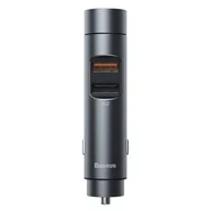 Ładowarki samochodowe - Baseus Transmiter FM Bluetooth 5.0 ładowarka samochodowa 2x USB 3 A 18 W PPS Quick Charge 3.0 AFC FCP grafitowy (CCNLZ-D0G) CCNLZ-D0G - miniaturka - grafika 1
