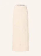 Spódnice - Selected Femme Spódnica Z Dodatkiem Lnu beige - miniaturka - grafika 1
