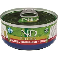 Mokra karma dla kotów - Farmina N&amp;D CAT PRIME CHICKEN &amp; POMEGRANATE KITTEN 80G - miniaturka - grafika 1
