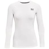 Koszulki sportowe damskie - Damska koszulka Under Armour HG Authentics Comp LS Rozmiar: L / Kolor: biały - miniaturka - grafika 1