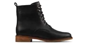 Botki damskie - Clarks Clarkdale Lace Botki czarne skóra 37 - miniaturka - grafika 1
