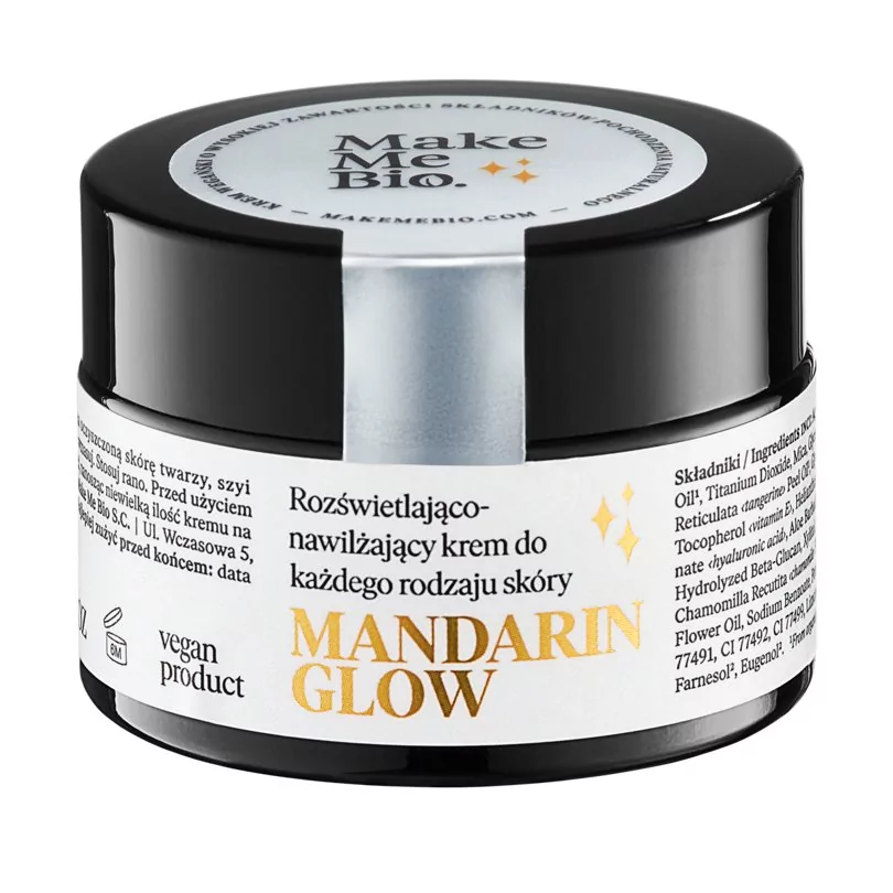 Make Me Bio Mandarin Glow, rozświetlająco-nawilżający krem do każdego rodzaju skóry, 30ml