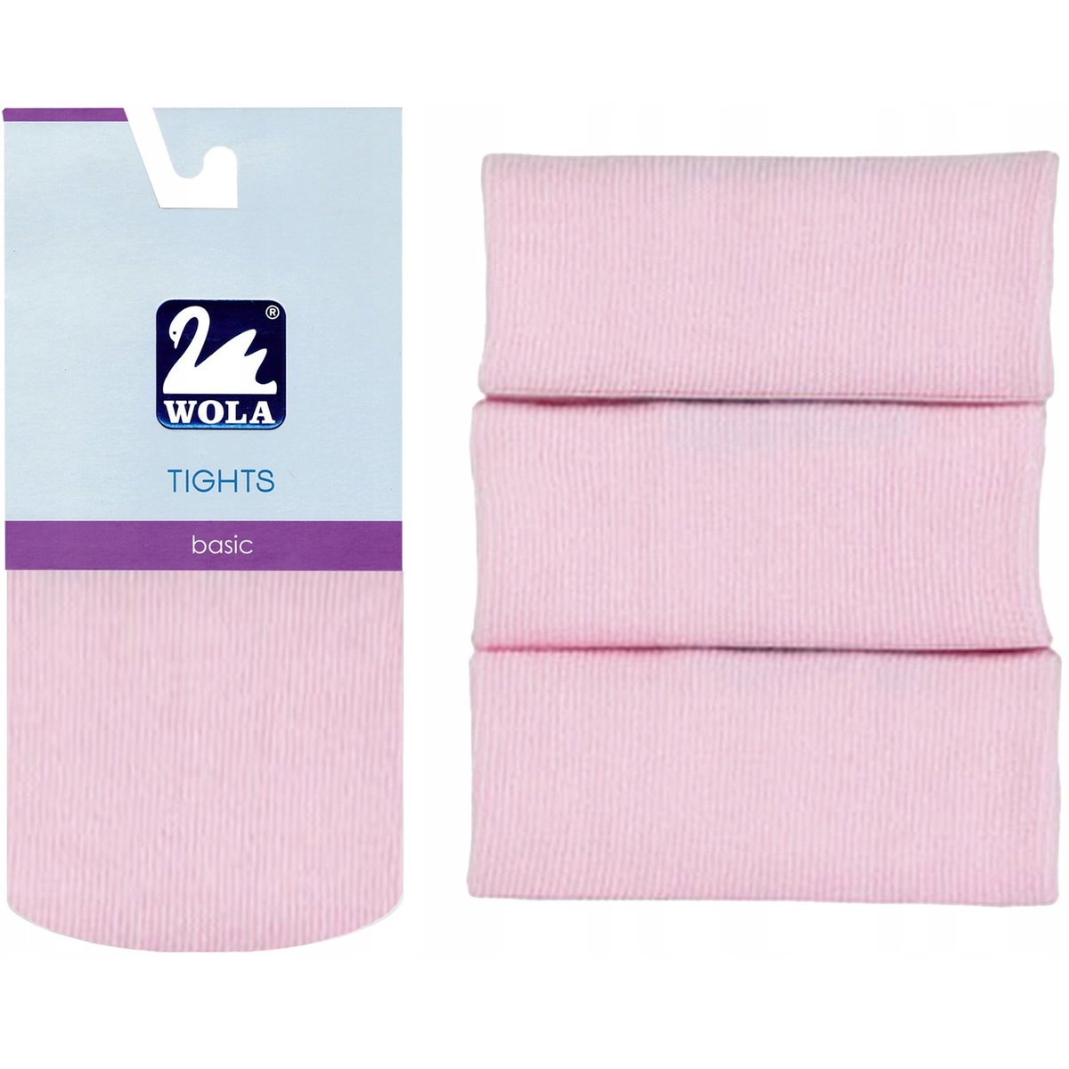 Rajstopy Dziecięce Bawełniane Rajtuzy Elastyczne Klasyczne WOLA Jasny Różowy Różowy 56-62