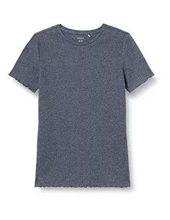 NAME IT Koszulka dziewczęca Nkftara Ss Slim Top Noos, Dark Sapphire, 146/152 cm - Koszulki dla dziewczynek - miniaturka - grafika 1